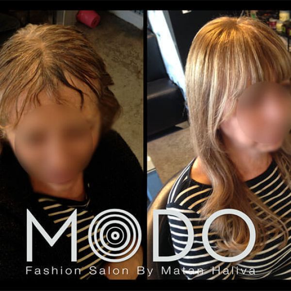 מילוי שיער דליל באמצעות תוספות שיער